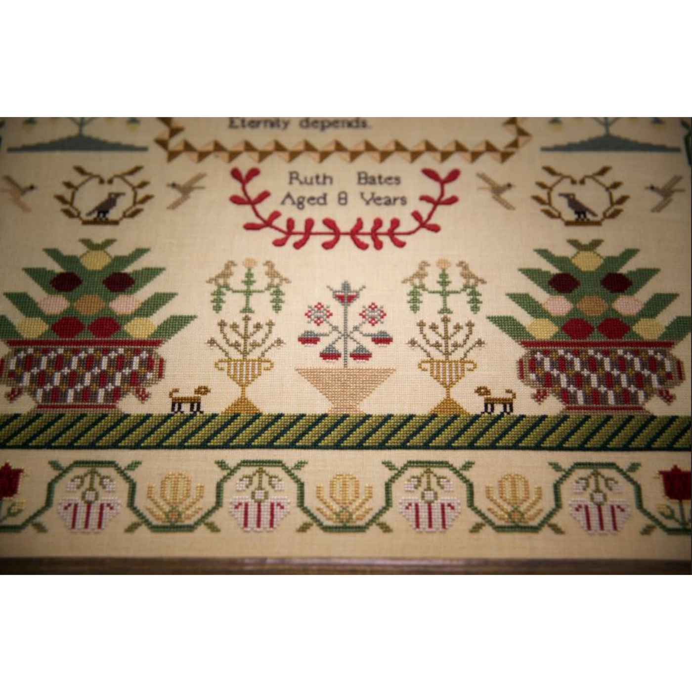 Hands Across The Sea ~ Ruth Bates 1823 Sampler Pattern Printed Booklet