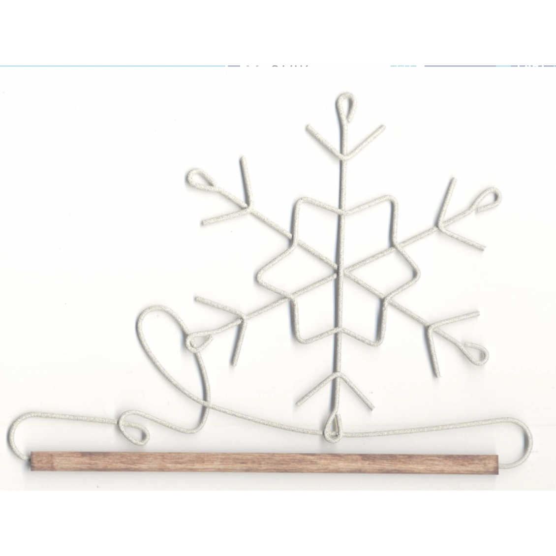 White Snowflake Display Hanger / Holder ~ 6"