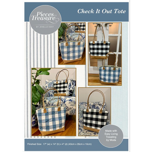 Pieces to Treasure ~ Check It Out Tote Sewing Pattern