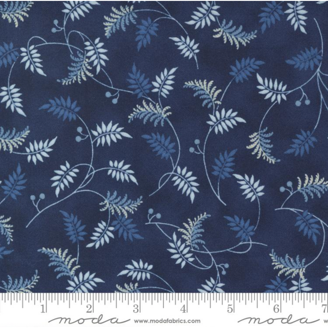 Amelias Blues ~ Trailing Leaves Midnight Blue 31651 12