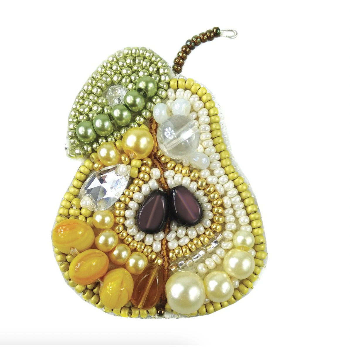 Beadwork Brooch Kit ~ Pear