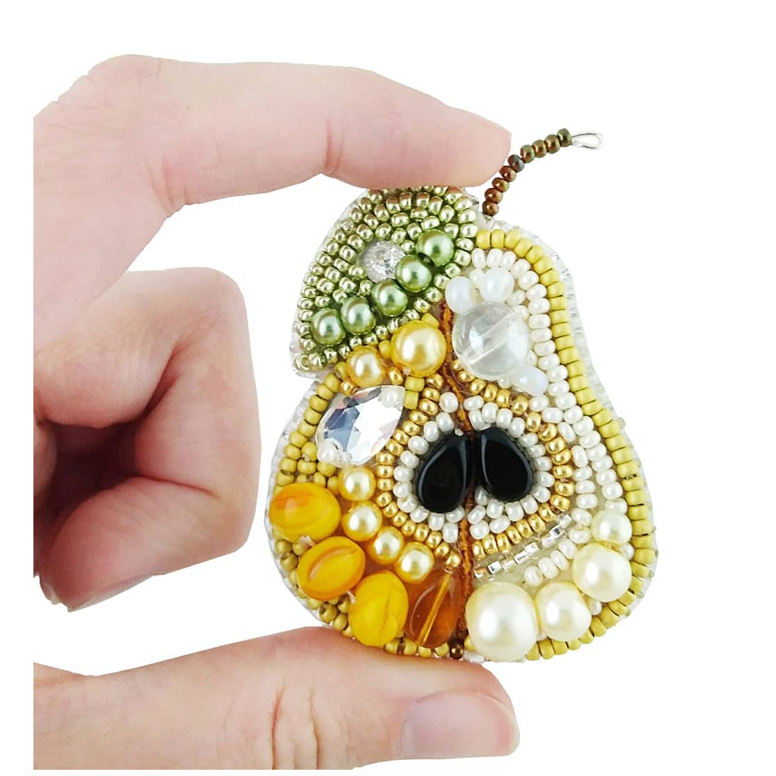 Beadwork Brooch Kit ~ Pear