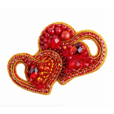 Beadwork Brooch Kit ~ Hearts