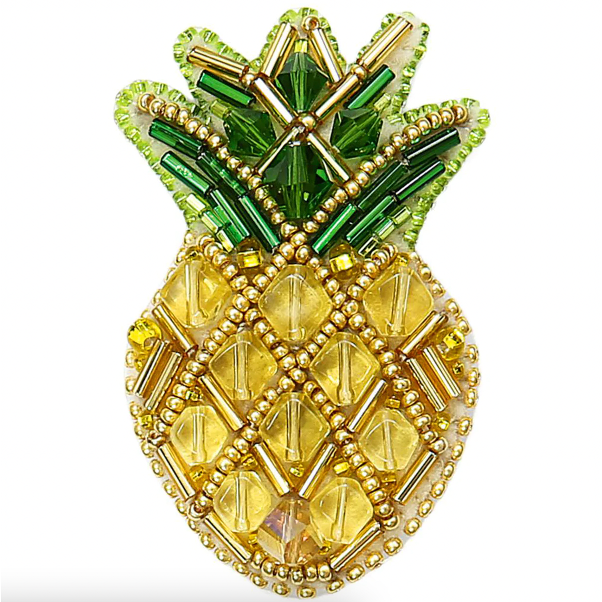 Beadwork Brooch Kit ~ Pineapple