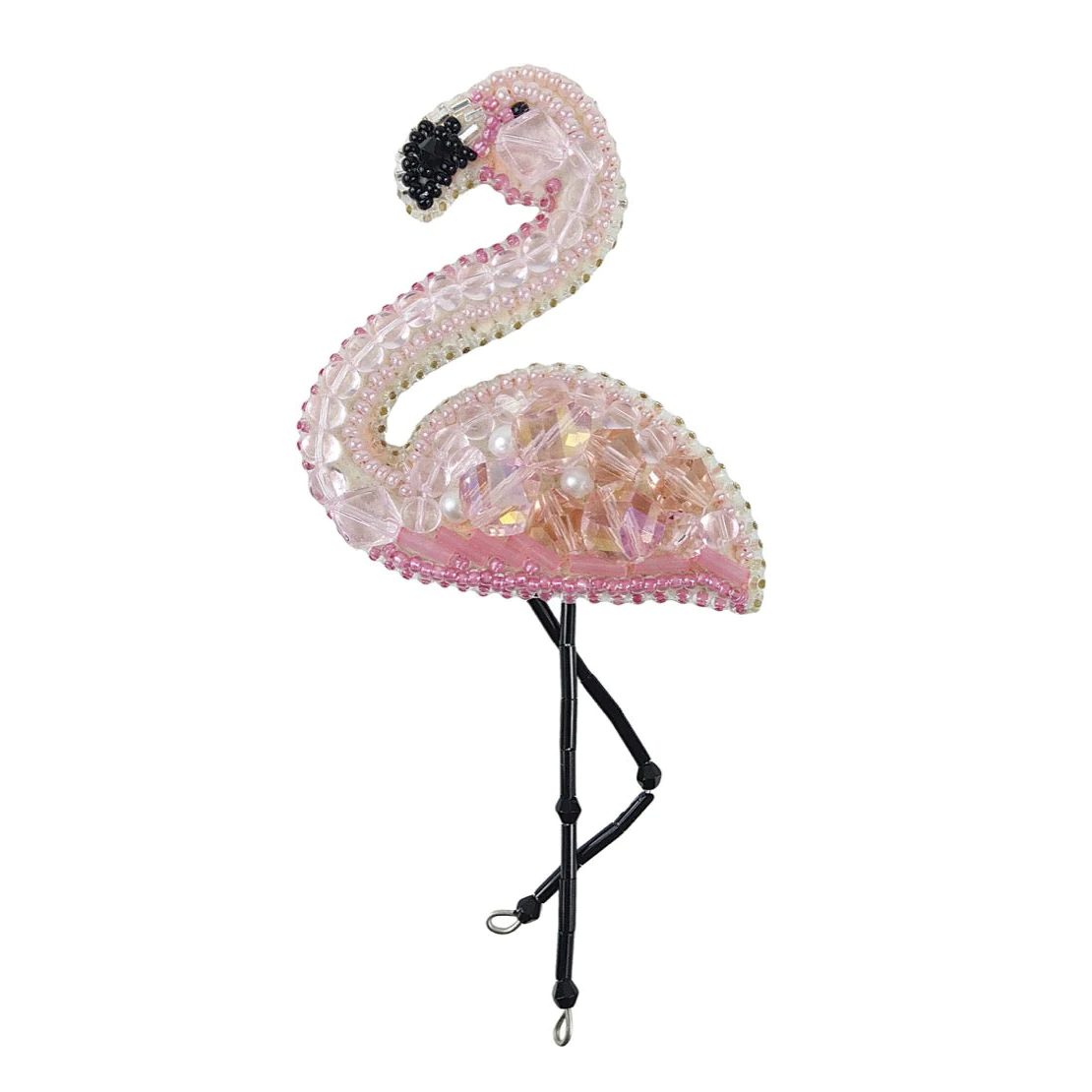 Beadwork Brooch Kit ~ Flamingo