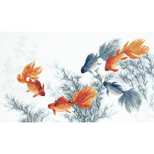 Charivna Mit ~ Goldfishes Beaded Cross Stitch Kit