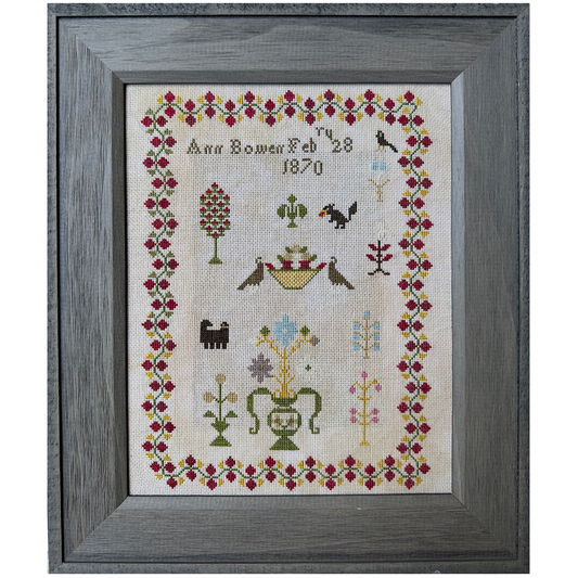 SamBrie Stitches Designs ~ Ann Bowen 1870 Reproduction Sampler Market 2023