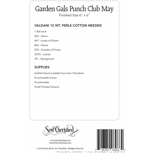 Sew Cherished ~ Garden Gals May Punch Needle Pattern