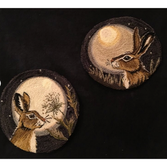 Two Old Crows ~ I Love You to the Moon and Back Punch Needle Pattern