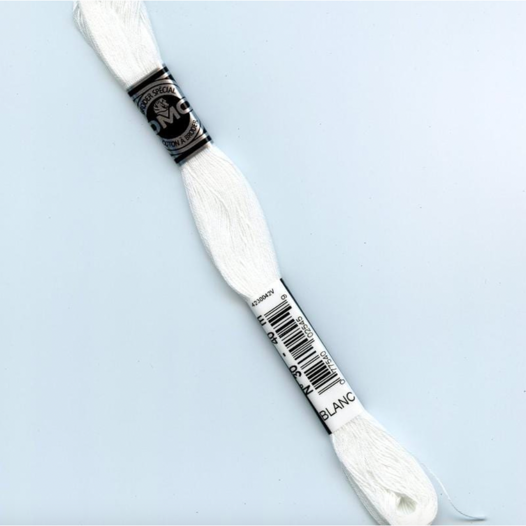 Coton a Broder n°30 - White
