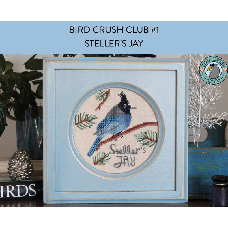 Lindy Stitches ~ Bird Crush Club #1 Steller's Jay