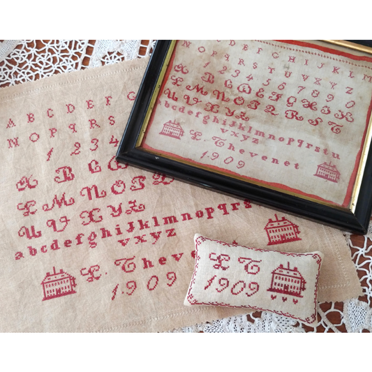 Mojo Stitches ~ LT 1909: An Antique Reproduction & Mini Design Sampler