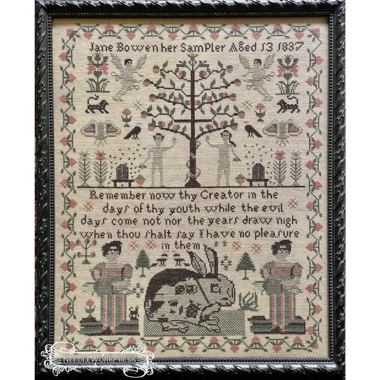 NeedleWorkPress ~ Jane Bowen 1837 Sampler Market 2023