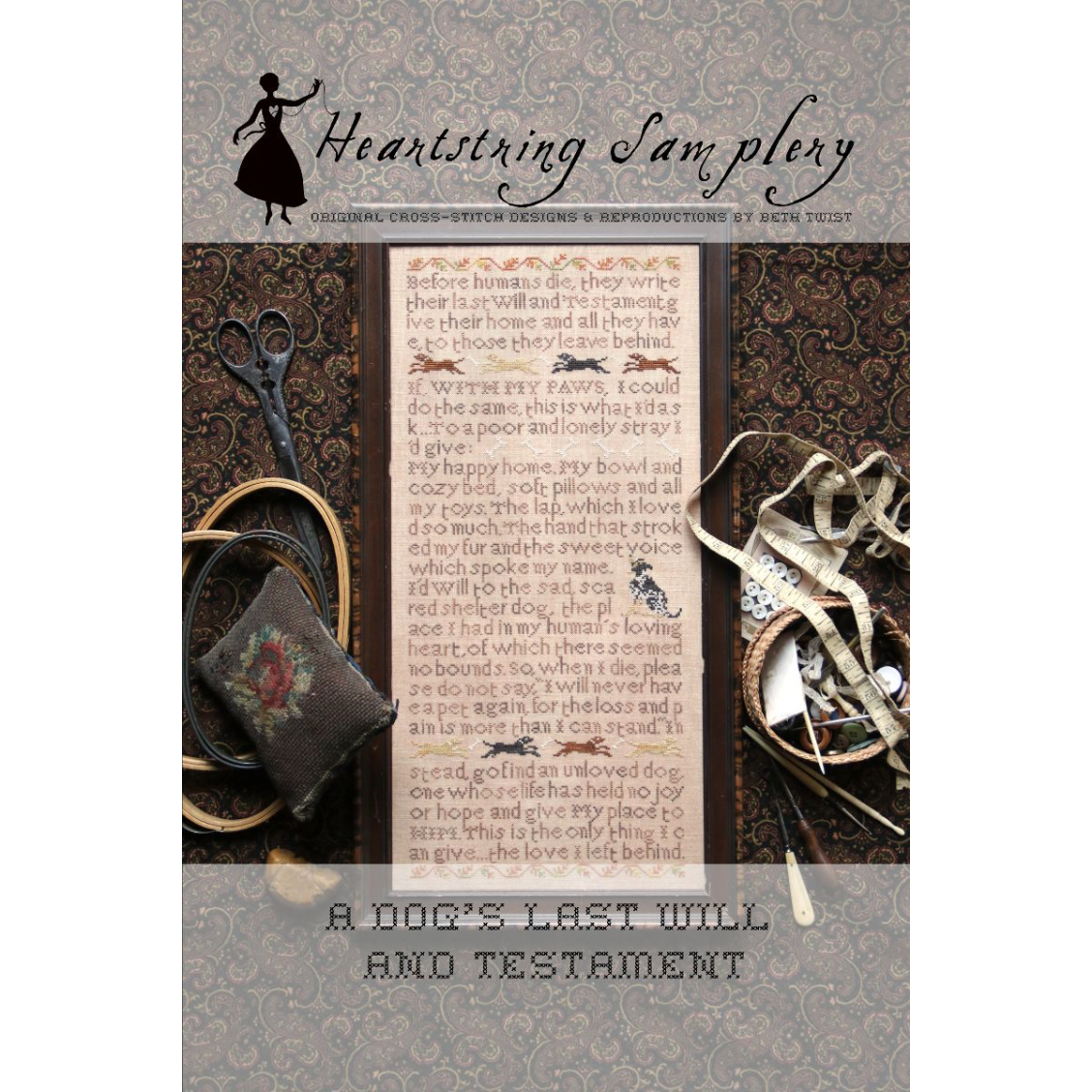 Heartstring Samplery ~ A Dog's Last Will and Testament Pattern