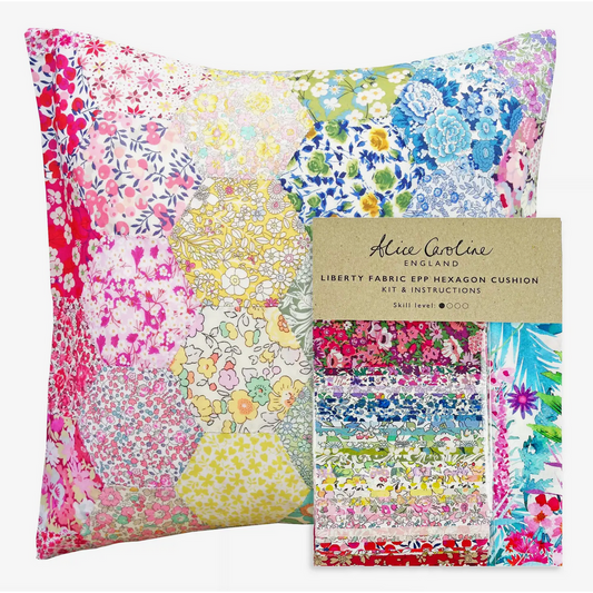 Liberty Fabric ~ Liberty Tana Lawn Epp Hexagon Cushion Kit