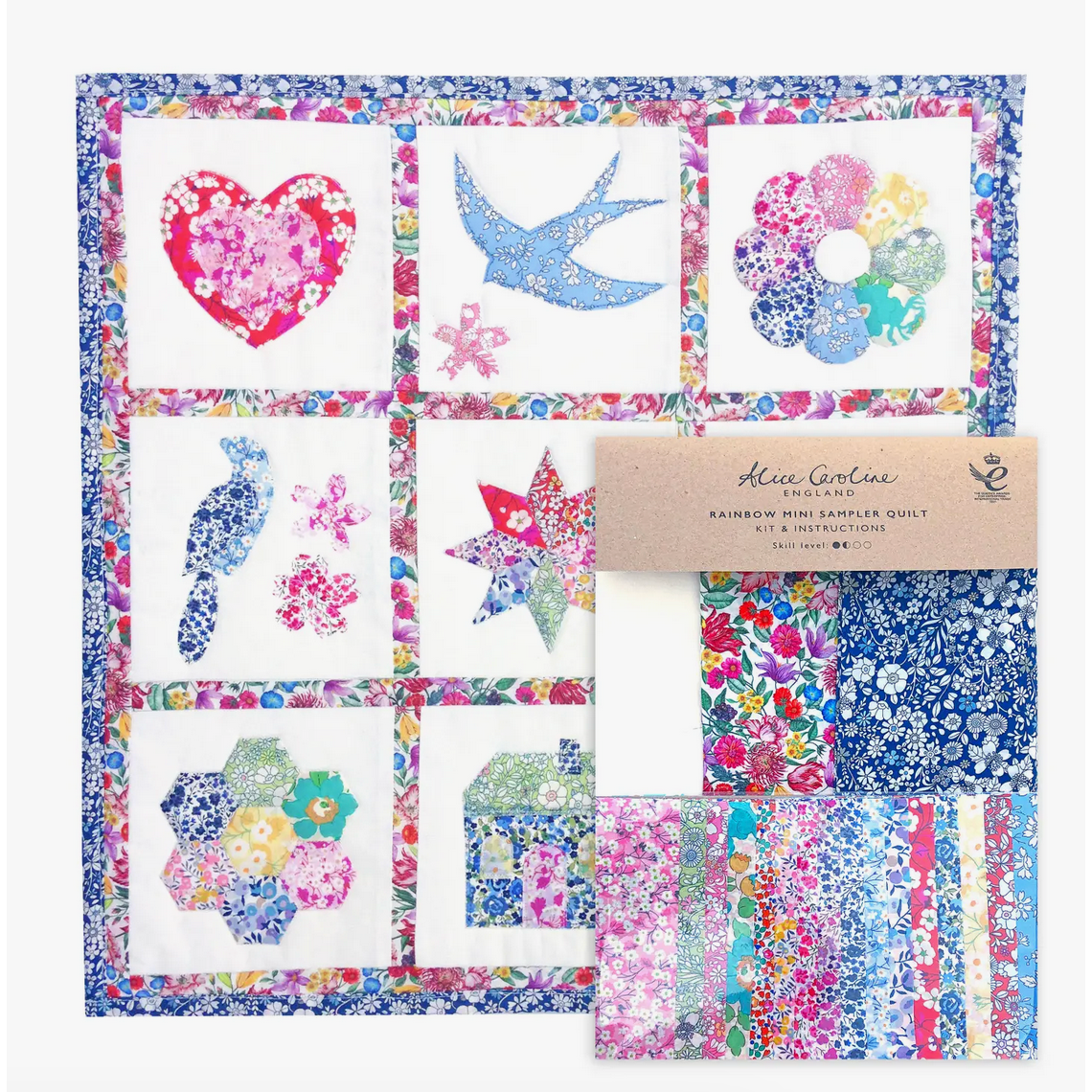 Liberty Fabric ~ Liberty Tana Lawn Rainbow Mini Sampler Quilt Kit