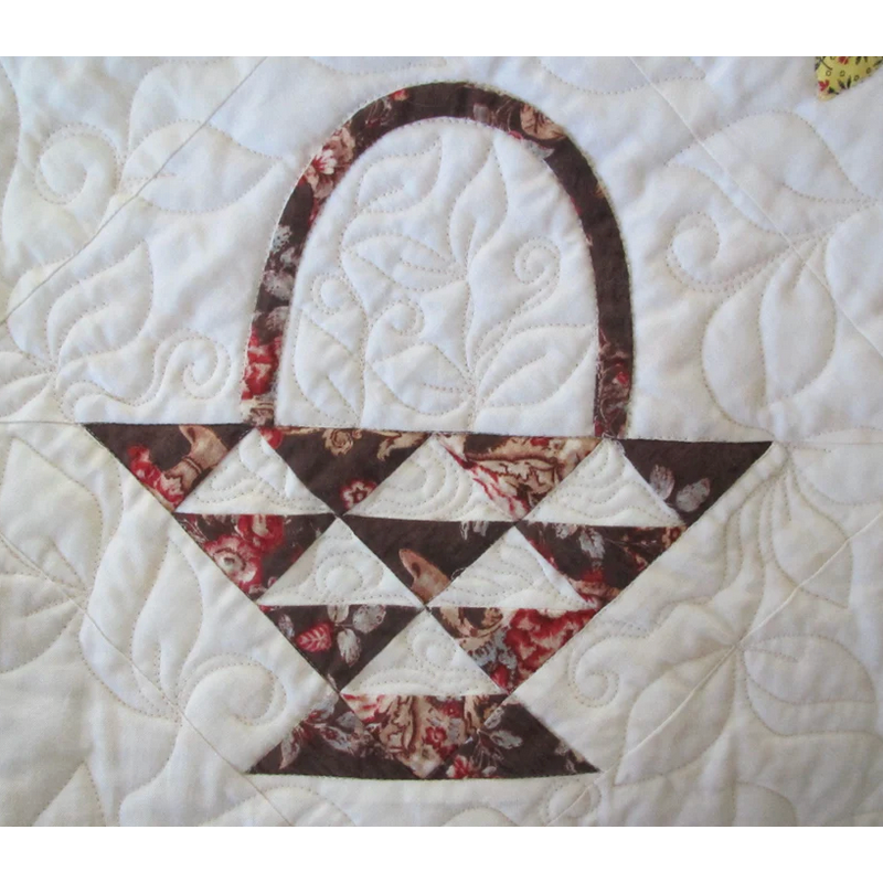 Veronique's Quilt Designs ~ Isabelle ~ Month 10 ~ Block 19 Cherry Tree & Block 20 Small Dahlia, Basket