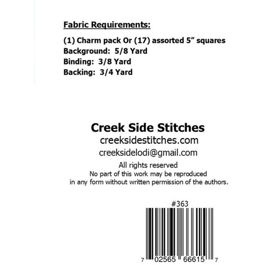 Creek Side Stitches ~ Beaded Charm Quilt Pattern