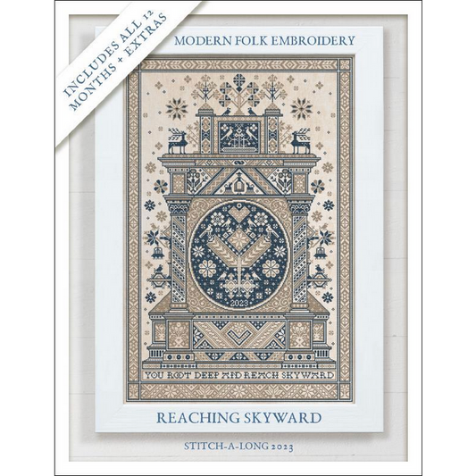 Modern Folk Embroidery ~ Reaching Skyward 2023 Stitch-A-Long