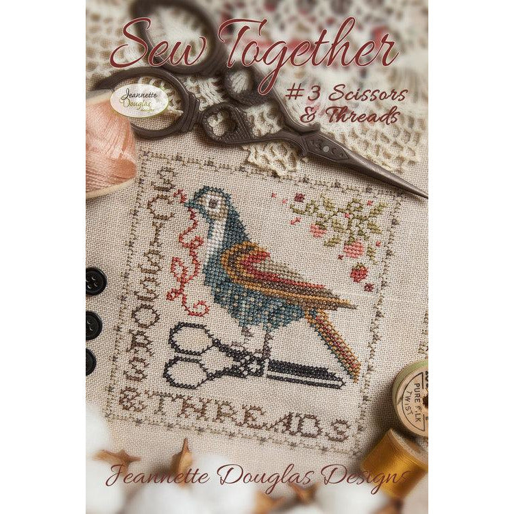 Jeannette Douglas Designs | Sew Together #3 Scissors & Threads Pattern