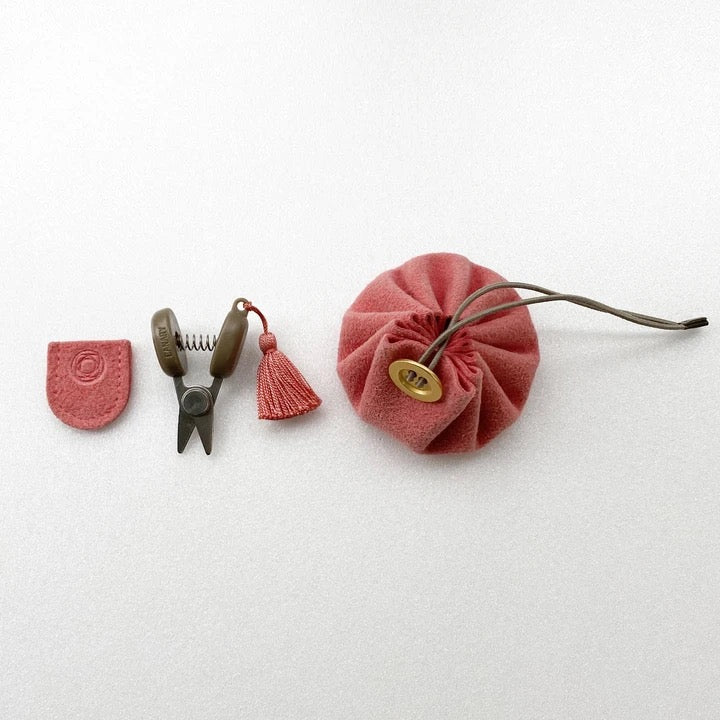 Cohana Mini Scissors and Mini Drawstring Pouch Set ~ Pink