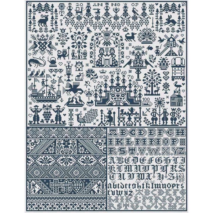 Spirit of Marken Long Dog Samplers Pattern
