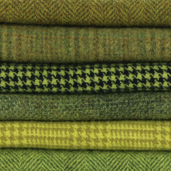 Sue Spargo Hand-Dyed Textural Wool Bundle ~ Spring Leaf