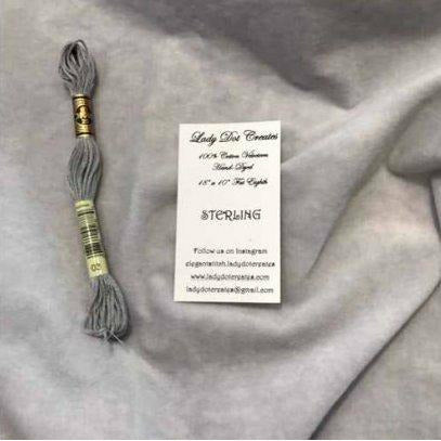 Lady Dot Creates ~ Sterling 100% Cotton Hand-Dyed Velveteen - Fat Eighth
