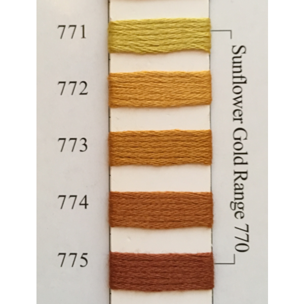 Colors 771 - 775 Sunflower Gold Range
