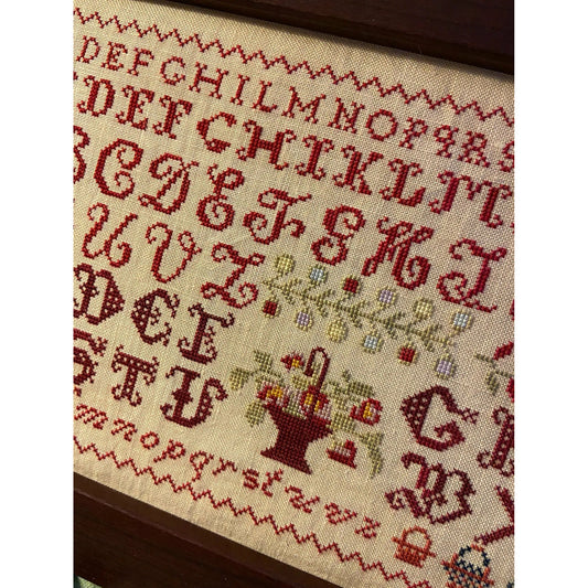 Just Stitching Along | TGA Redwork Reproduction Sampler Pattern