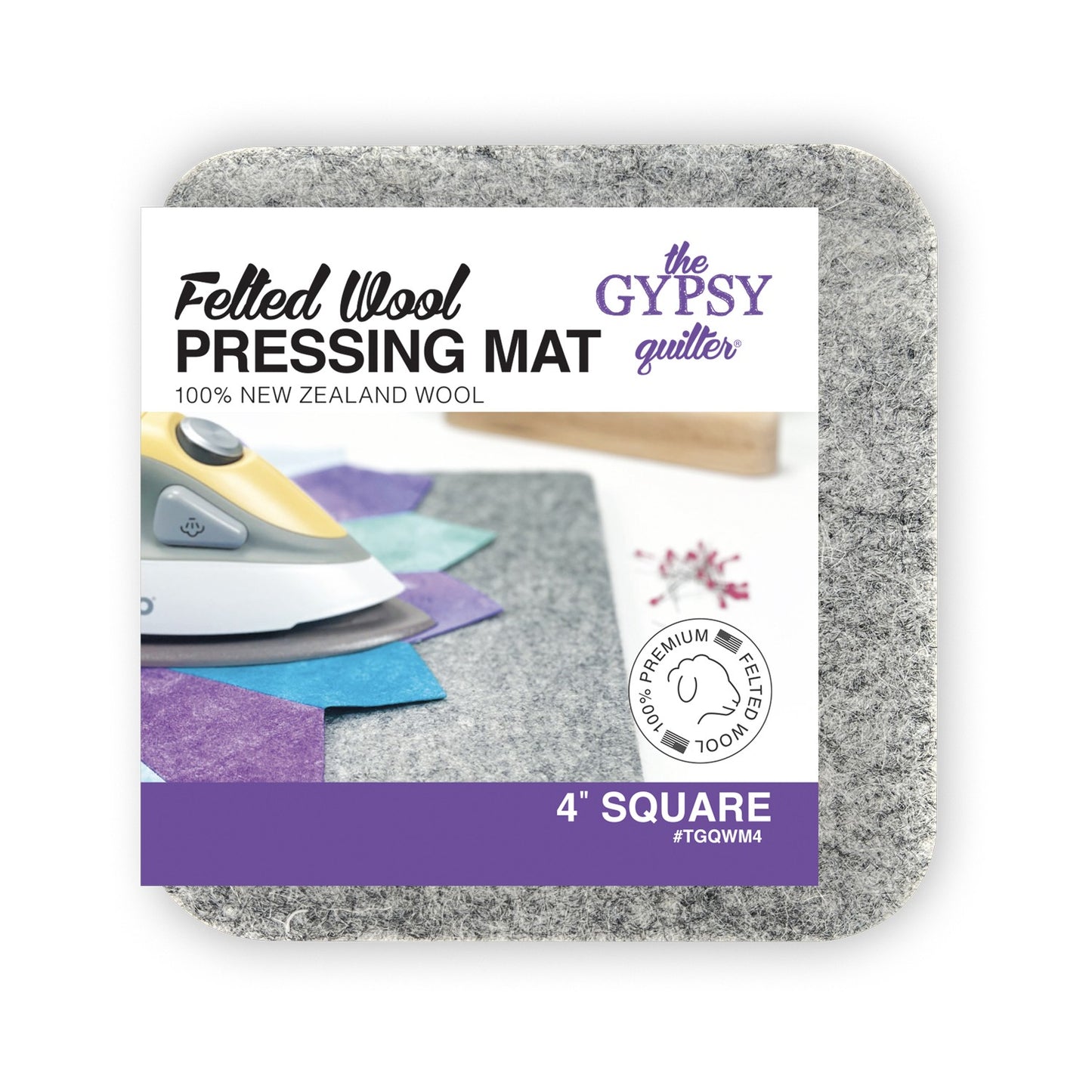 Wool Pressing Mat ~ 4" Square