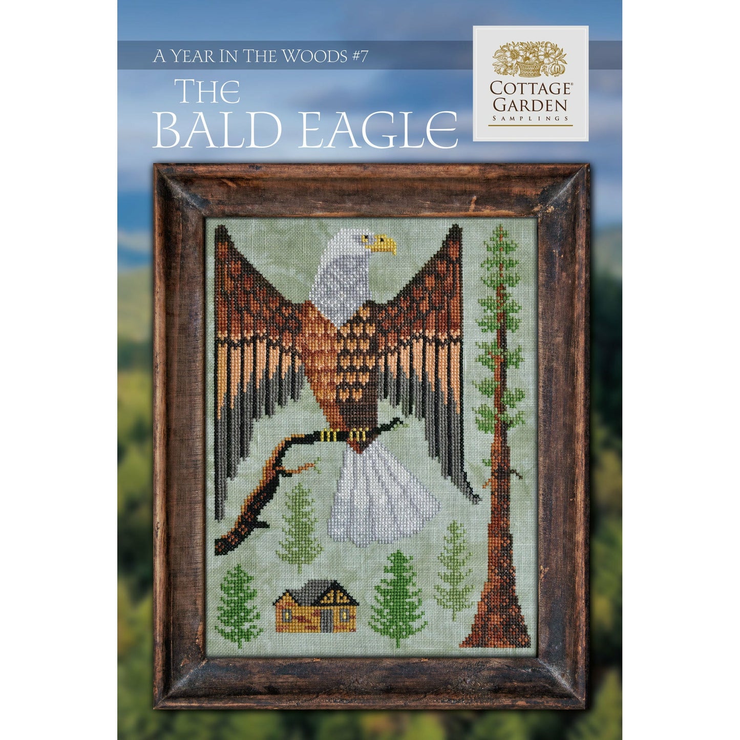 Cottage Garden Samplings ~ A Year In The Woods ~ The Bald Eagle Pattern #7