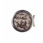 Sajou Toile de Jouy Metal Tin with Glass Headed Pins