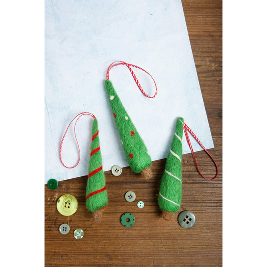 Hawthorn Handmade ~ Christmas Trees Needle Felting Kit