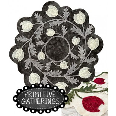 Primitive Gatherings ~ Triumph Tulip Table Mat Wool Applique Kit