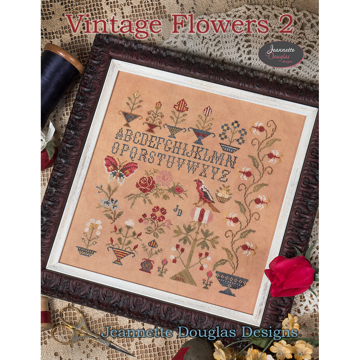 Jeannette Douglas Designs ~ Vintage Flowers 2 Pattern