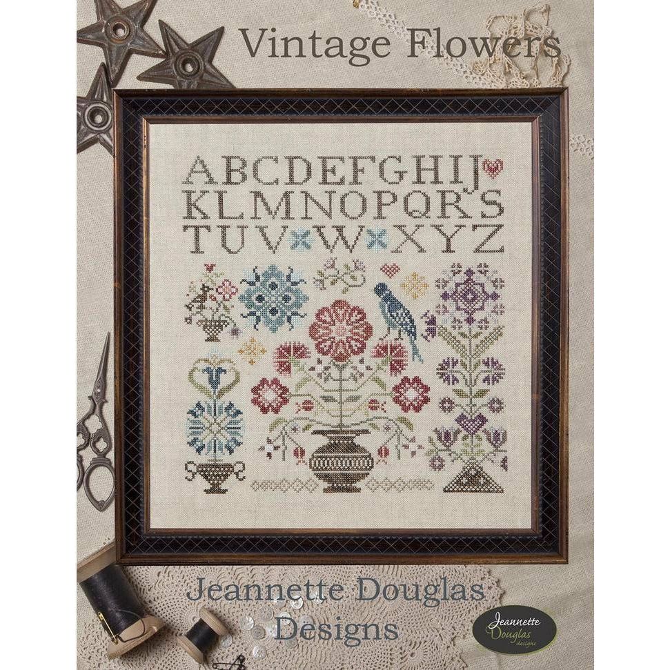 Jeannette Douglas Designs | Vintage Flowers Sampler Pattern