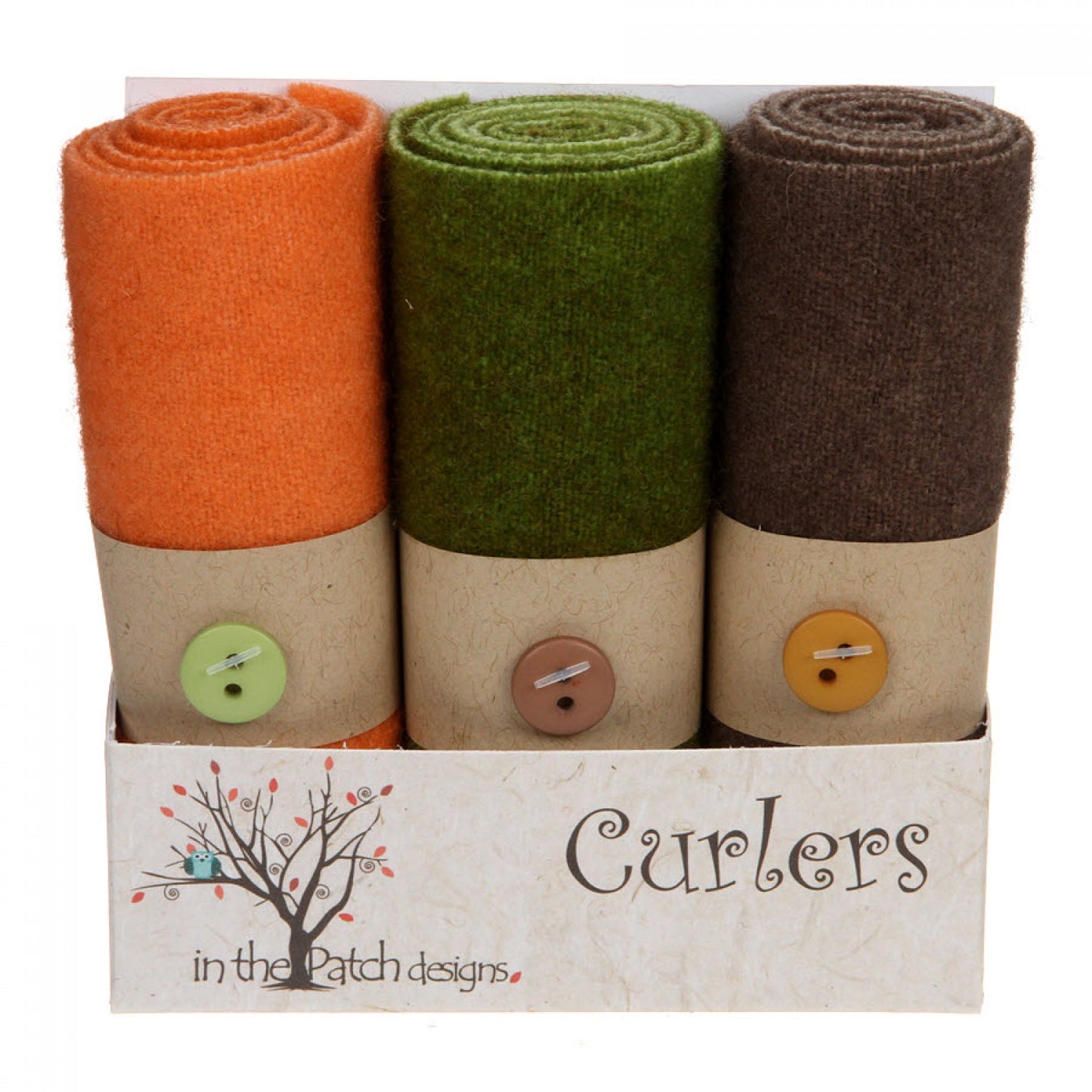 In The Patch Designs Wool Curlers ~ Harvest