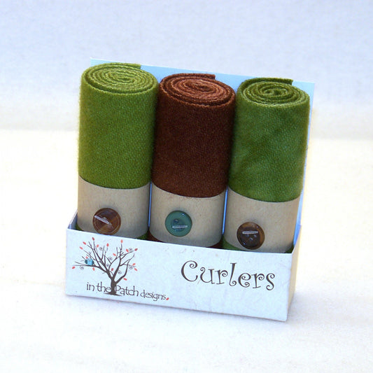 In The Patch Designs Wool Curlers ~ Earth