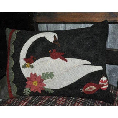 Lily Anna Stitches ~ Whistling Swan Wool Applique Pattern