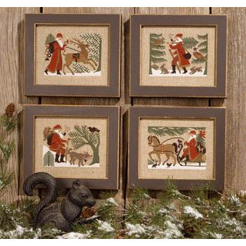 Prairie Schooler ~ Woodland Santas Pattern - Reproduction
