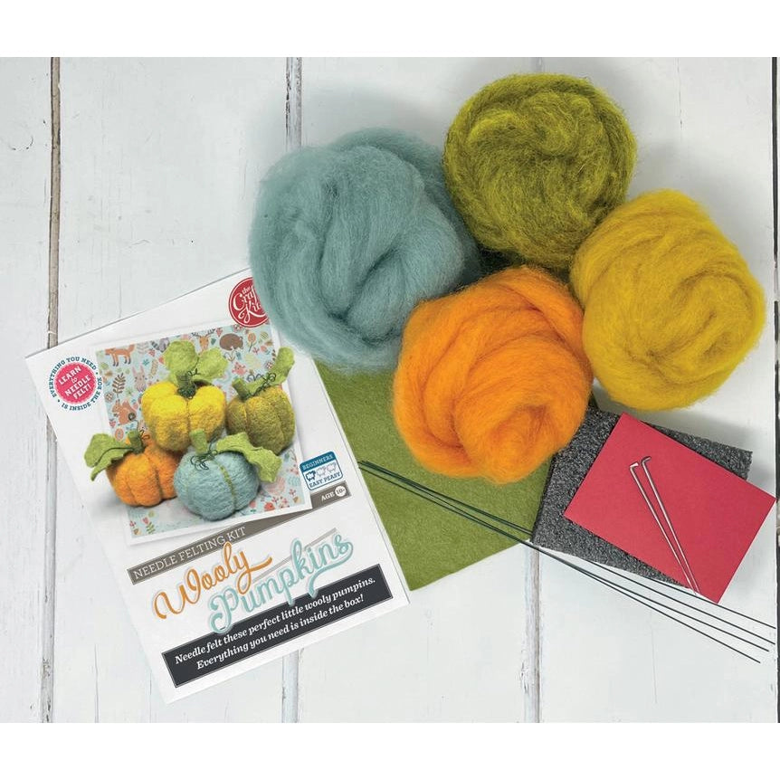 The Crafty Kit Company ~ Woolly Pumpkins Needle Felting Kit