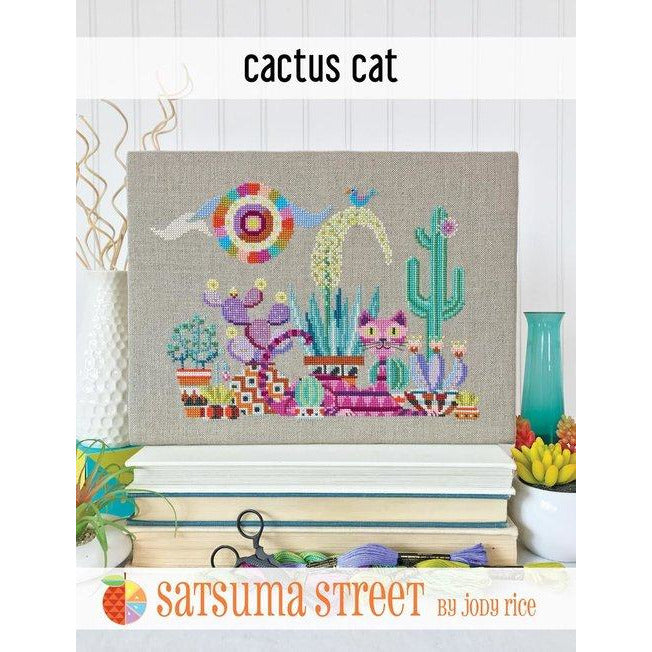 Satsuma Street | Cactus Cat Pattern