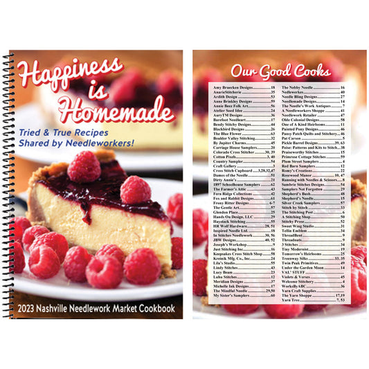 Happiness is Homemade ~ 2023 Nashville Needlework Market Cookbook