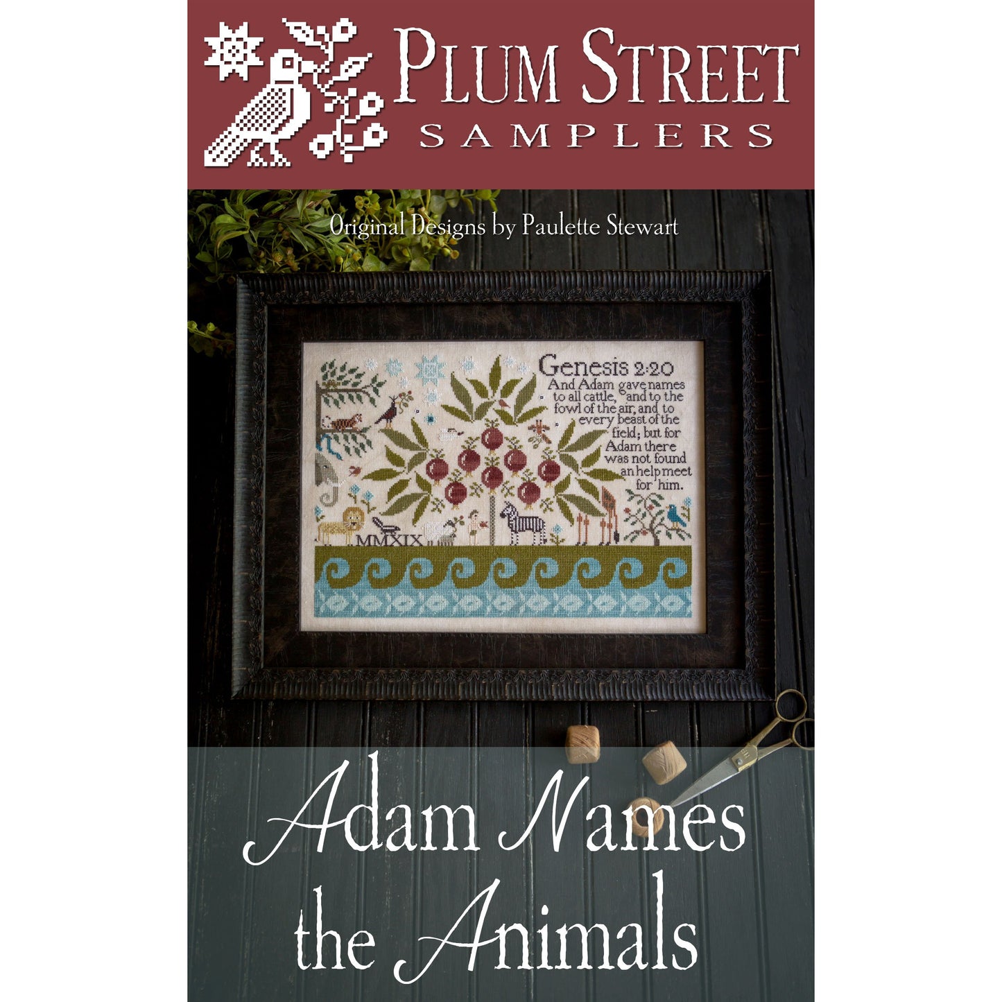 Plum Street Samplers ~ Adam Names the Animals Pattern