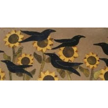 Crane Design ~ Flocking Crows Wool Applique Pattern