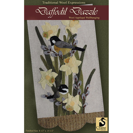 Crane Design ~ Daffodil Dazzle Wool Applique Pattern