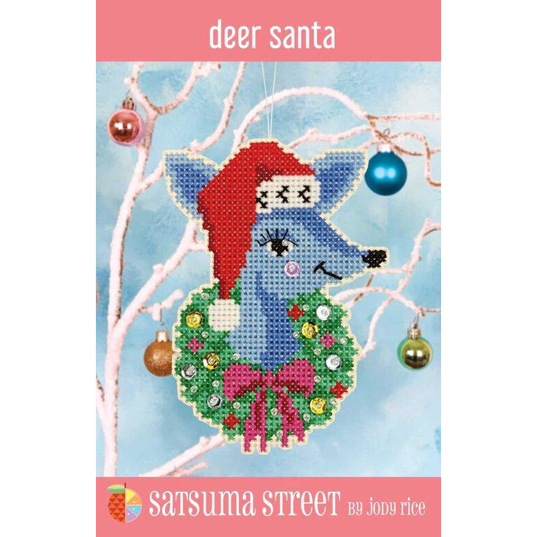 Deer Santa Cross Stitch Kit