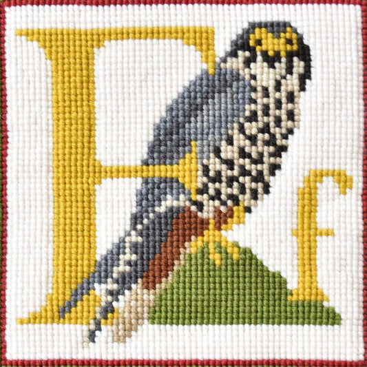 Elizabeth Bradley Animal Alphabet ~ F Falcon Needlepoint Tapestry Kit