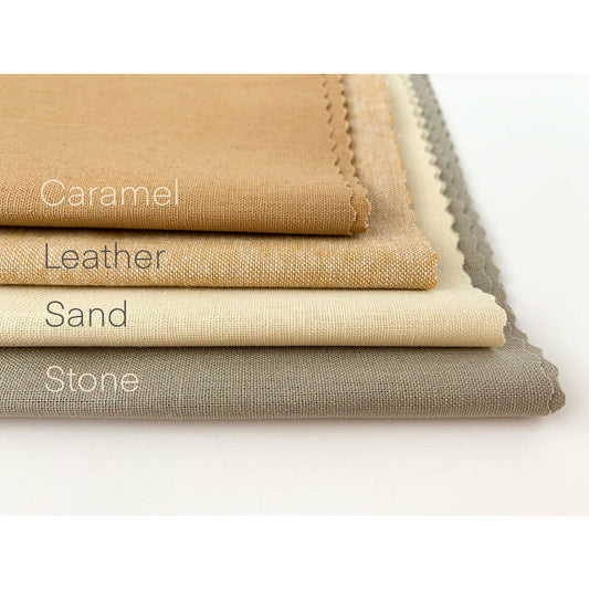 Cotton-Linen Blend Fabric Bundle ~ Cozy Neutrals